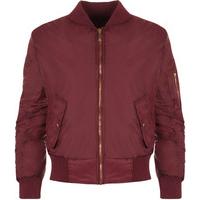 Lain Zip Bomber Jacket - Wine