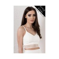 Laser Cut Bralet in White