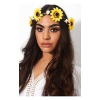 Large Yellow Sunflower Festival Hairband