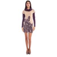 Lavand. GR_44015 women\'s Dress in BEIGE