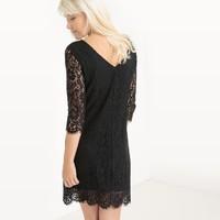 Lace Dress with Low Back