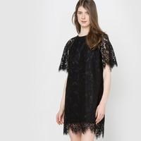 Lace Cape Party Dress