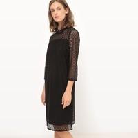 Lace Dress with 3/4-Length Sleeves