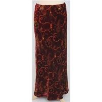 Laura Ashley size 12 orange & red mix velvet skirt