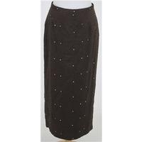 Laura Ashley, size 12 brown linen skirt