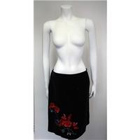 laura ashley size 12 navy embroidered skirt laura ashley size 12 blue  ...