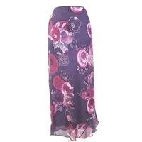 laura ashley size 12 multicoloured floral silk skirt