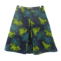 Laura Ashley Size 12 Moss Green, Sea Green And Deep Blue Floral Skirt
