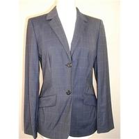 Laura Ashley Size 8 Blue/Grey with Blue Over Check 94% Woollen Mix Jacket