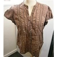 laura ashley 16 brown shirt laura ashley size 16 brown short sleeved s ...