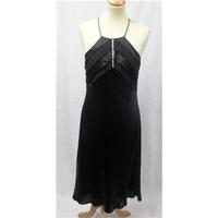 laura ashley size 12 black 100 silk fully lined satin evening dress la ...