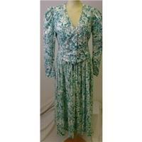 Laura Ashley - Size: 12 - Peppermint green/white dress and jacket