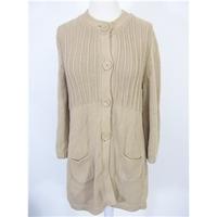 Laura Ashley Long Length Knitted Cardigan Latte Colour Size 12