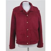 laura ashley size xl red faux shearling jacket