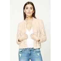 Laser-Cut Faux Suede Bomber