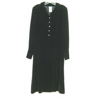 laura ashley size 12 black velvet calf length dress