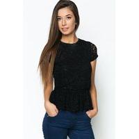 Lace Peplum Top