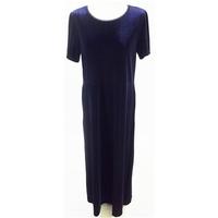Laura Ashley Midnight Blue Velvety Long Dress Size M
