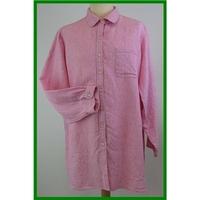 Lands\' End - Size: XXXL - Pink - Long sleeved linen shirt