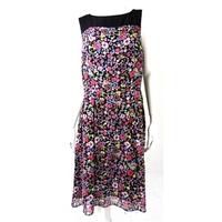 Laura Ashley Size 16 Floral Print Silk Summer Dress