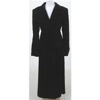 Laura Ashley, size 12/14 black velvet skirt suit