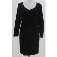 laura ashley size14 black velvet dress