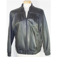 Lakeland size 12 black leather blouson/bomber jacket