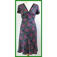 laura ashley size 14 multi coloured knee length dress