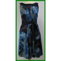 laura ashley size 12 multi coloured knee length dress