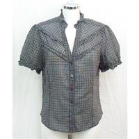 laura ashley blackwhite check blouse size 18