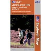 Lammermuir Hills - OS Explorer Active Map Sheet Number 345