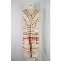 laura ashley creammulti pure cotton dress size 16