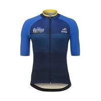 Large Blue Men\'s Santini Giro D\'italia Bartali Short Sleeve Jersey