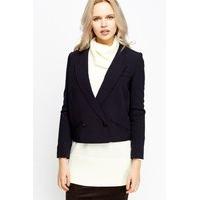 Lapel Front Cropped Blazer