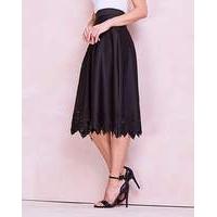 Laser Cut Hem Scuba Prom Skirt