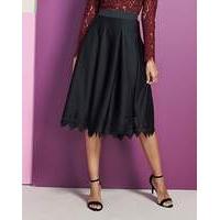 Laser Cut Hem Scuba Prom Skirt