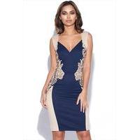 Lace Detail Panelled BodyCon Dress