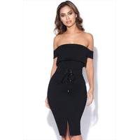 Lavish Alice Off The Shoulder Corset Belt Detail Dress