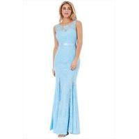 Lace Maxi Dress with Ribbon Tie