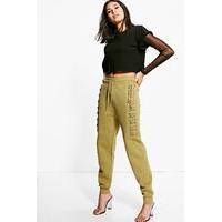 Lace Up Side Sweat Joggers - sage