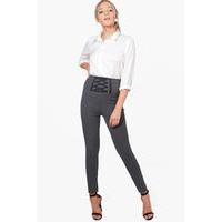 Lace Up Trouser - grey