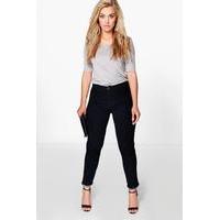 Laura High Waisted Tube Jean - black