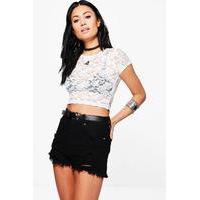 Lace Crop Top - ivory
