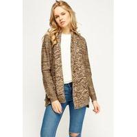 Lapel Speckled Cardigan