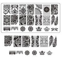 lace printing nail art stamping decor diy manicure stamping plates for ...