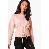 Laura Corset Detail Sweat - stone