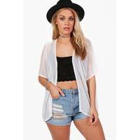 Layla Mesh Kimono - white