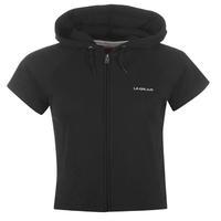 la gear interlock cap sleeve zip top womens