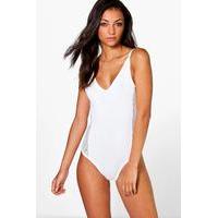 Laura Mesh Side Bodysuit - white