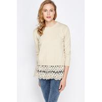 lace hem jumper